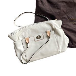 Kate Spade 100% Guaranteed Authentic Cream Leather Tote Handbag w/ Dust …